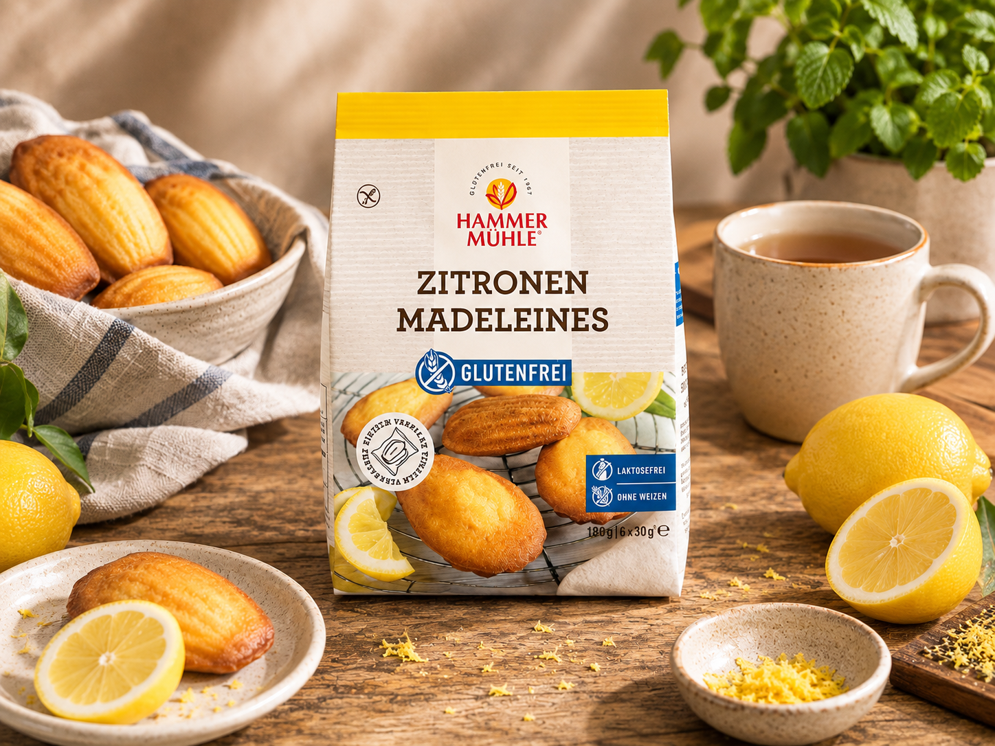 Bezlepkové citrónové madlenky 